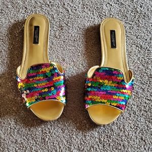 Dolce & Gabbana Sequin Slide Sandal